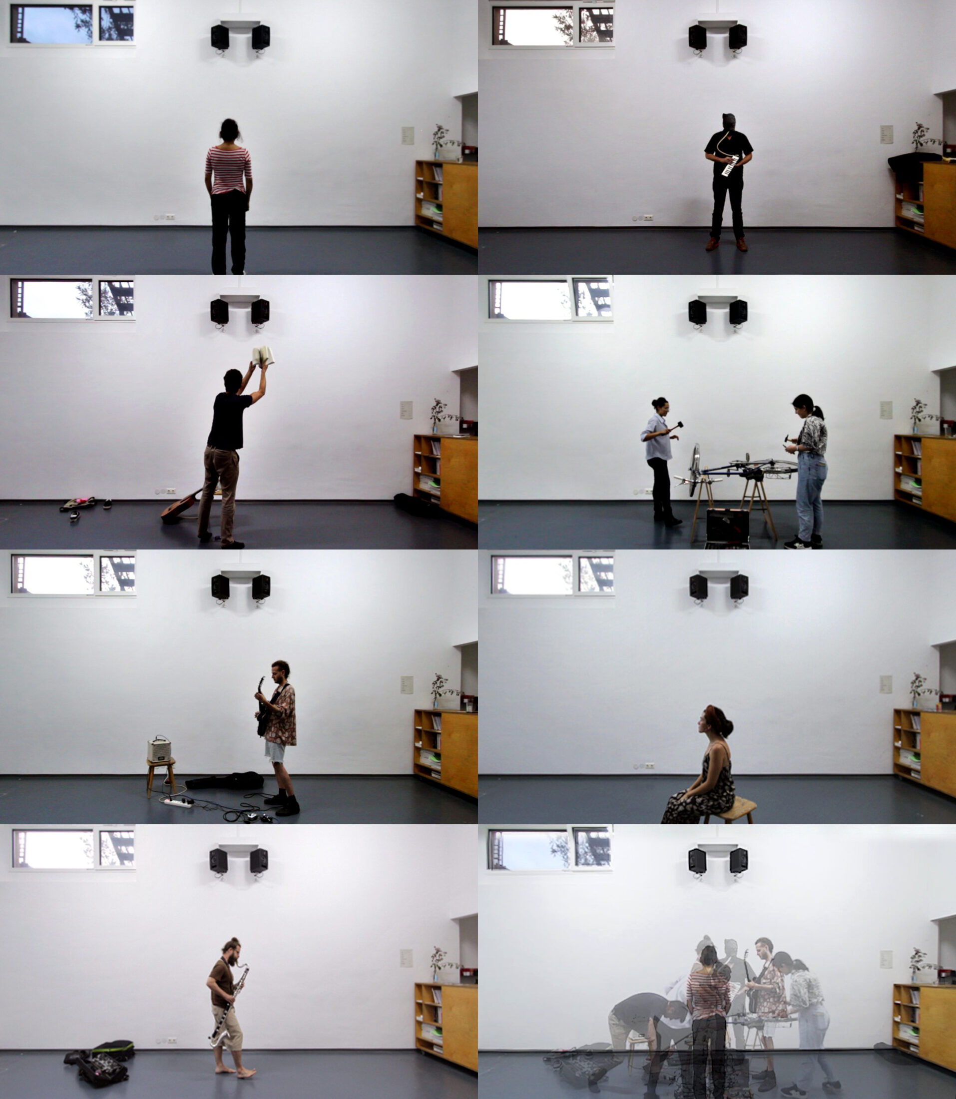 Grid of images from The Invisible Band at bb15, August 2020